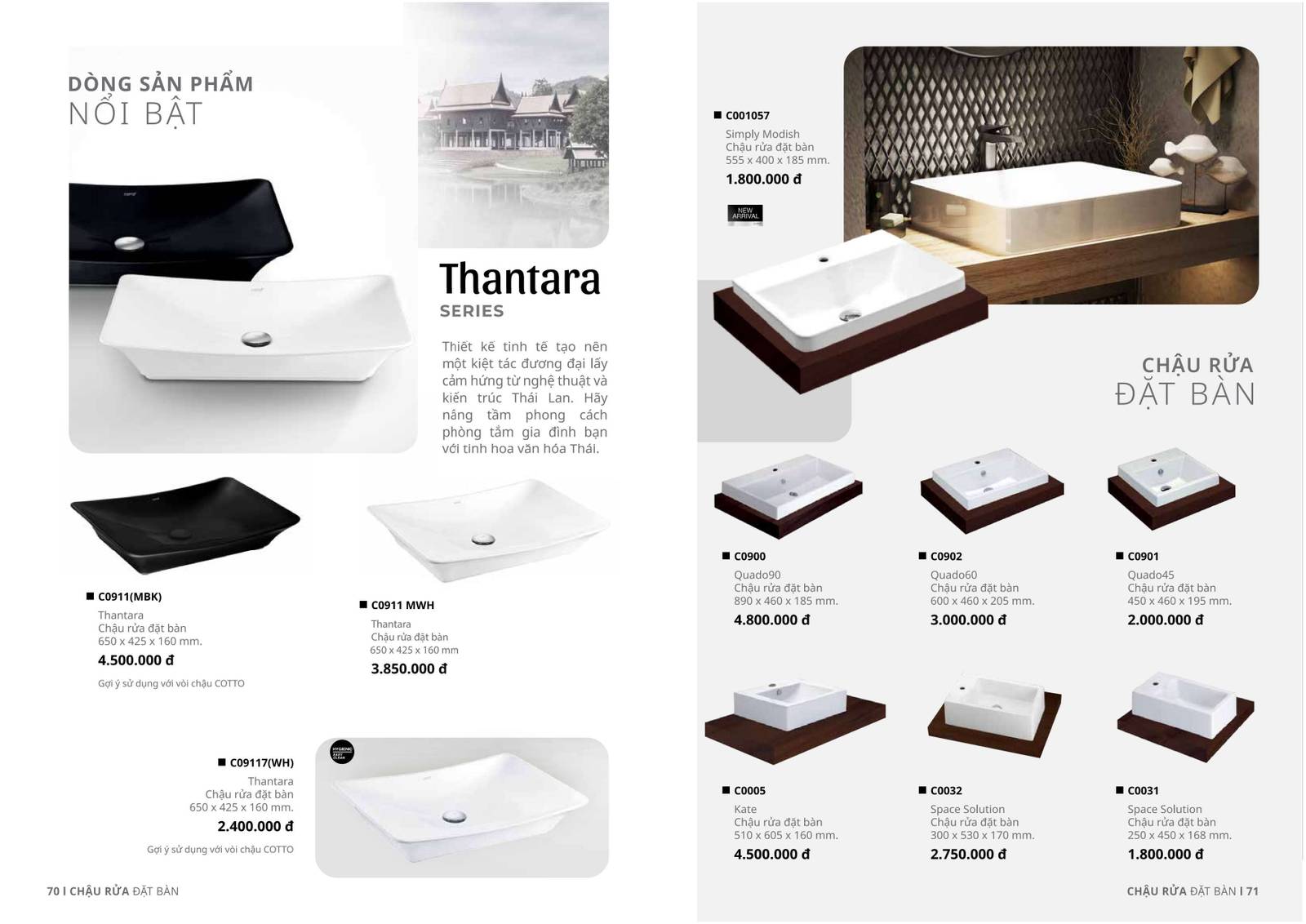 Thiết bị vệ sinh COTTO Catalogue và Bảng giá mới nhất 2025 /Page 34